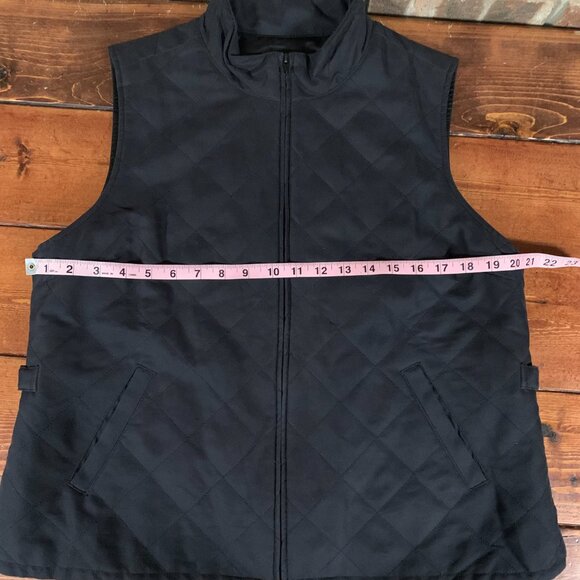 Orvis Black LP Large Quilted Classic Fit Women's Full Zip Knit Vest EUC - Picture 9 of 10